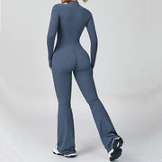 Zippered Contour Seamless Yoga Jump Suit Performance