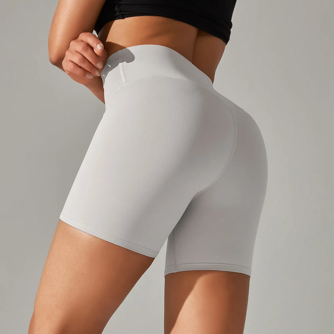 Luxurious High Waist Breathable Yoga Shorts Contour