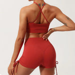 Load image into Gallery viewer, Sculpted Hollow Contour Performance Yoga Shorts Set Nylon
