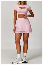 Load image into Gallery viewer, Elite Contoured Waist Pleated Tennis Skirt With Pockets

