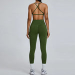 Load image into Gallery viewer, Seamless Two Piece Contour Performance Leggings Set Nylon
