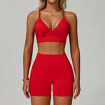 Load image into Gallery viewer, Two Piece Contour Seamless Performance Yoga Ensemble
