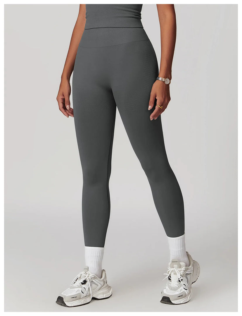 Seamless High Waist Studio Leggings With Breathable Fabric