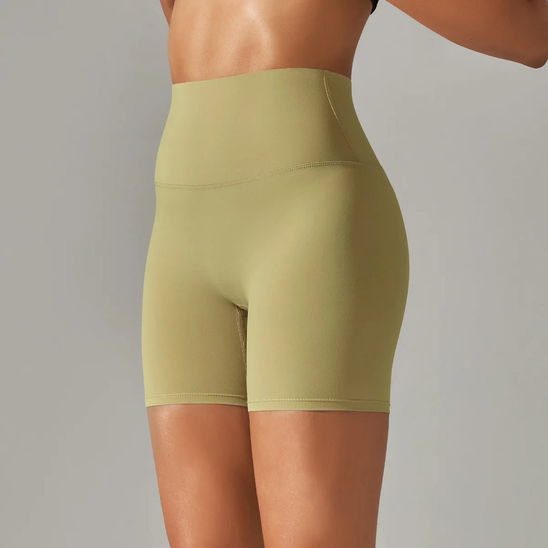 Luxurious High Waist Breathable Yoga Shorts Contour