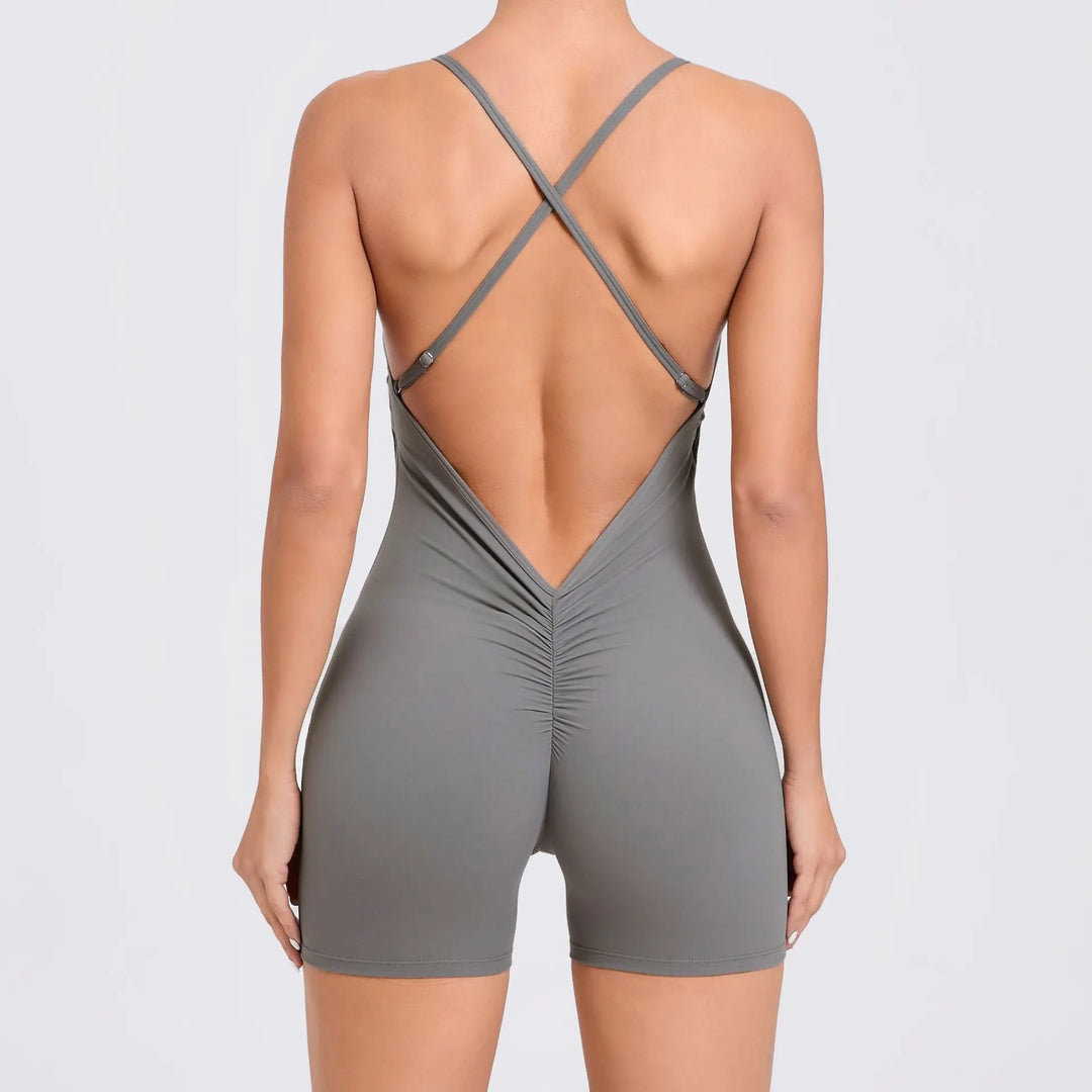 Seamless Backless Studio Lux Jumpsuit Set All Season Comfort
