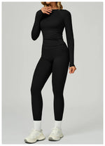 Load image into Gallery viewer, 2 Piece Contoured Breathable Yoga Ensemble Knitwear
