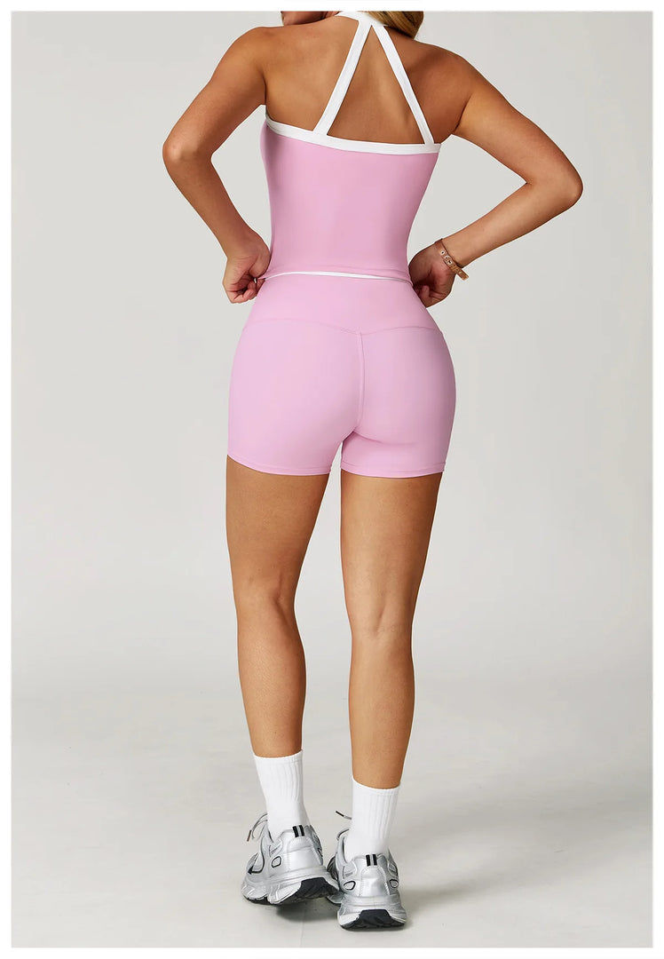 Luxurious Contour Seamless 2 Piece Athleisure Set Nylon