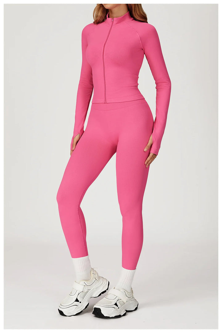 Seamless Contour Two Piece Yoga Set for Performance