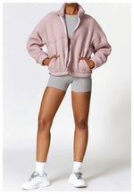 Load image into Gallery viewer, Seamless Contour Fit Yoga Crop Top Light Weight Nylon Knit
