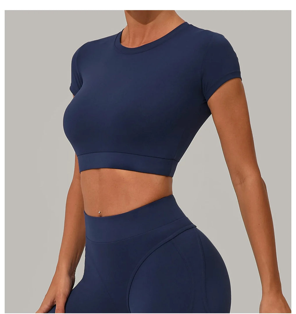 Premium Quick Dry Yoga Tee With Light Weight Sleeves