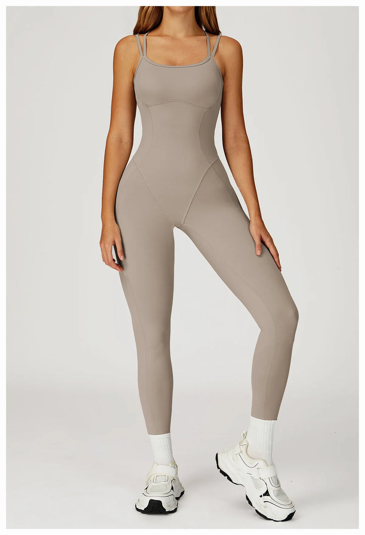 Elevated Contour Performance Breathable Jumpsuit Nylon Knit