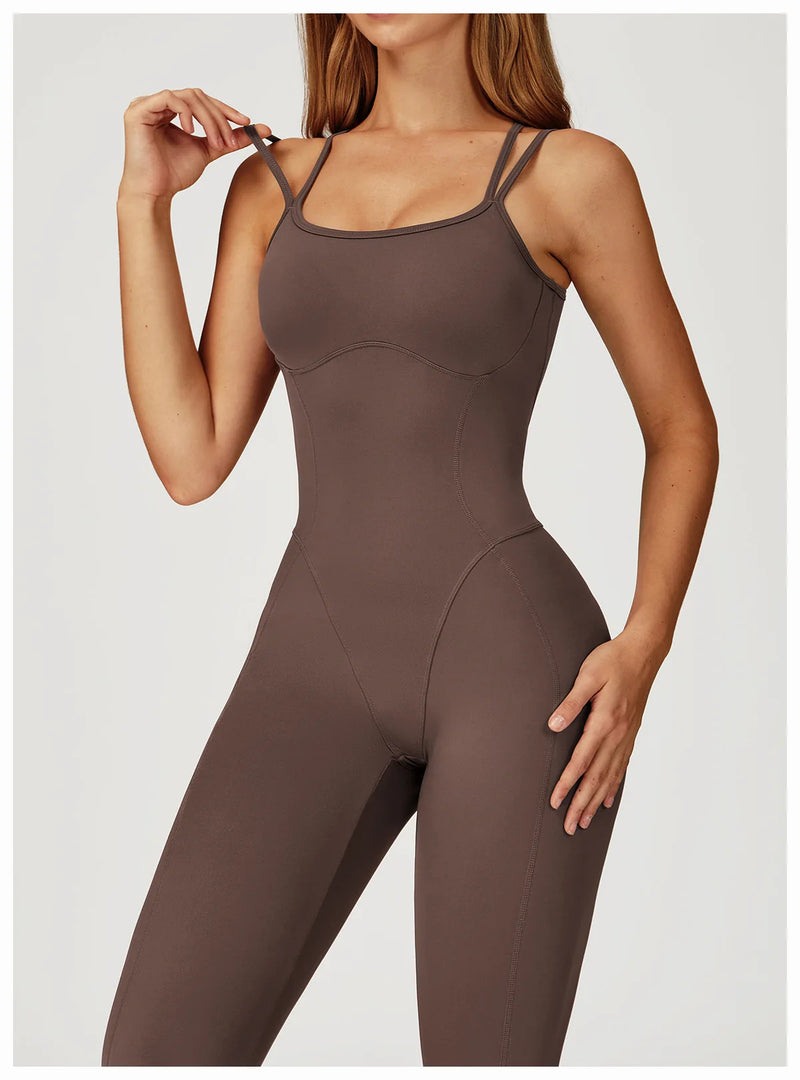 Elevated Contour Performance Breathable Jumpsuit Nylon Knit