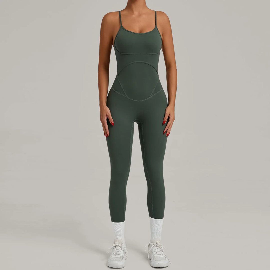Breathable Contour One-Piece Yoga Jumpsuit Quick-Dry
