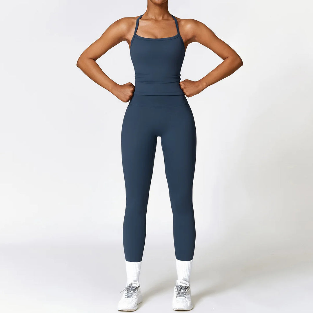 Seamless Sculpted Yoga Core Set Leggings Ribbed Contour