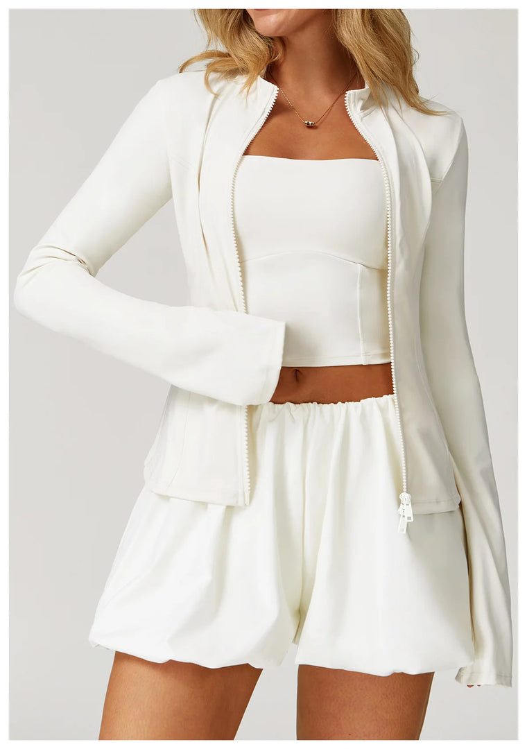 Sculpted Silhouette Two Piece Yoga Set Seamless Luxe