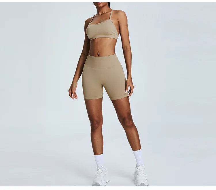 Cross Strap Seamless Yoga Bralette Premium Performance Fit