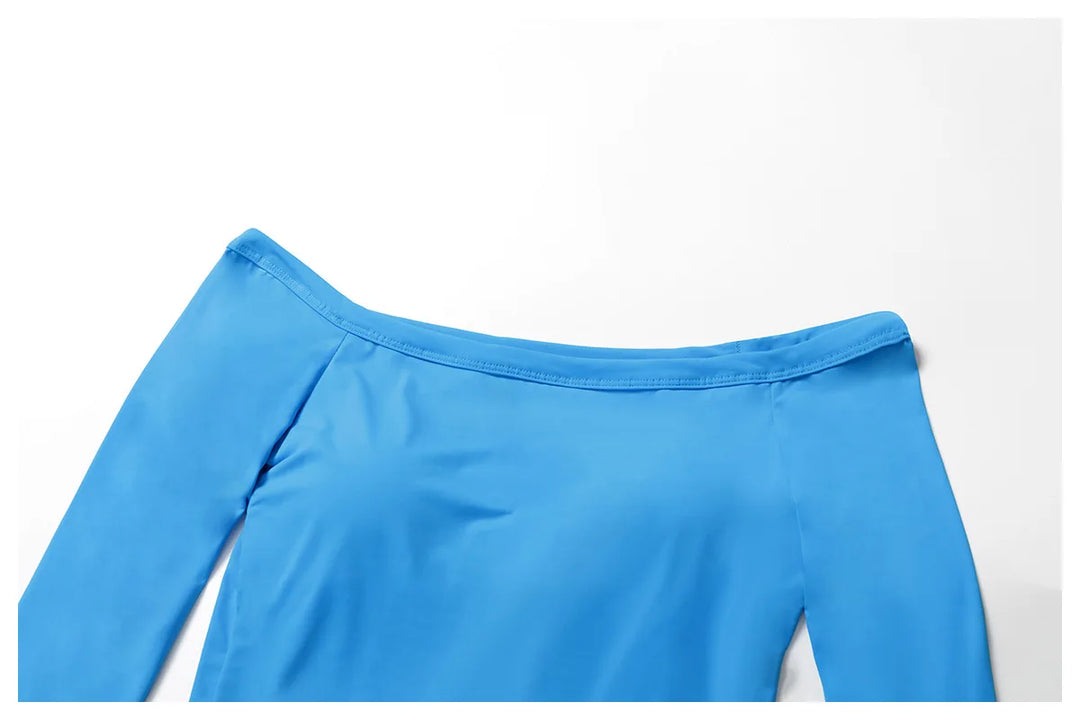 Performance Contour Knit Long Sleeve Yoga Top Nylon Spandex