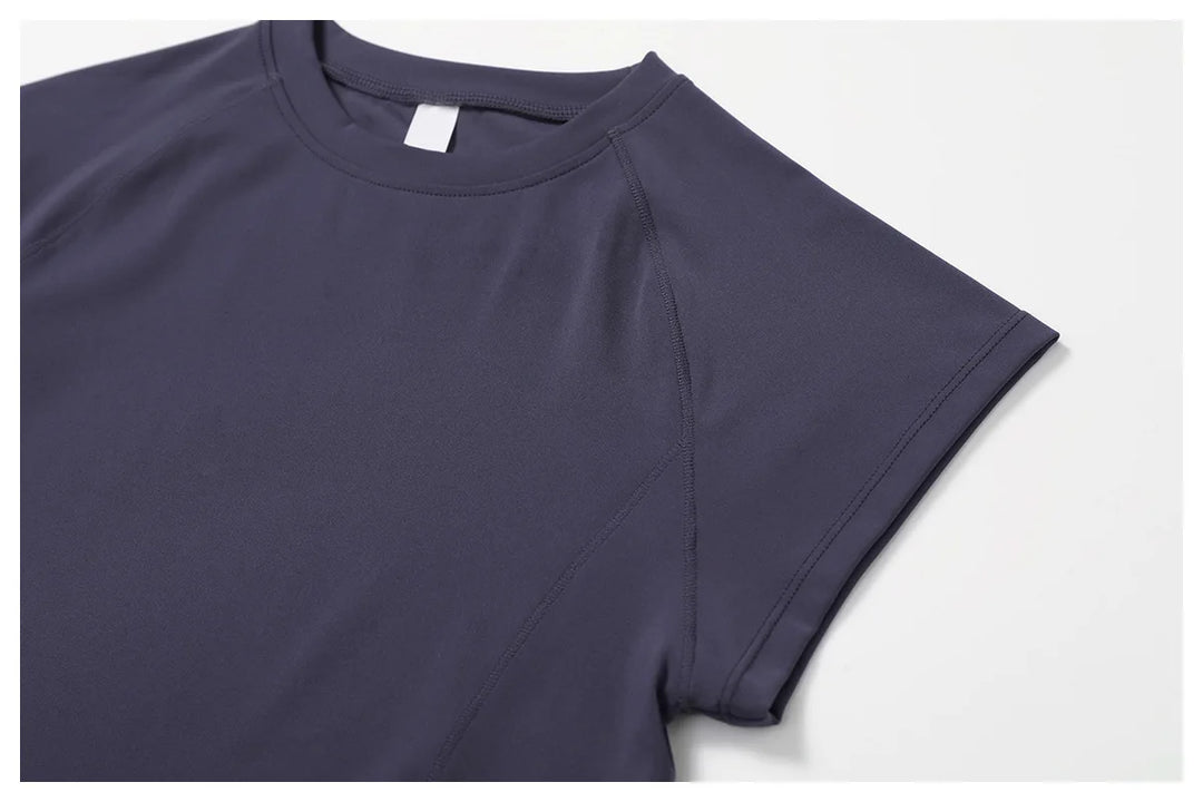 Breathable Seamless Studio Tee Nylon Knit For Running