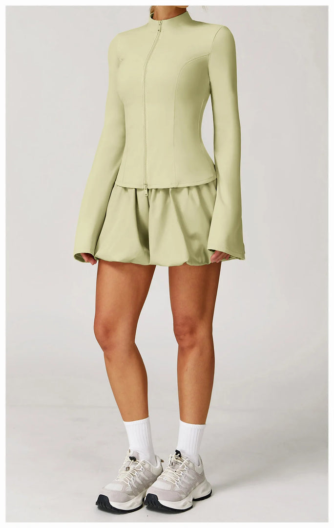 Sculpted Silhouette Two Piece Yoga Set Seamless Luxe