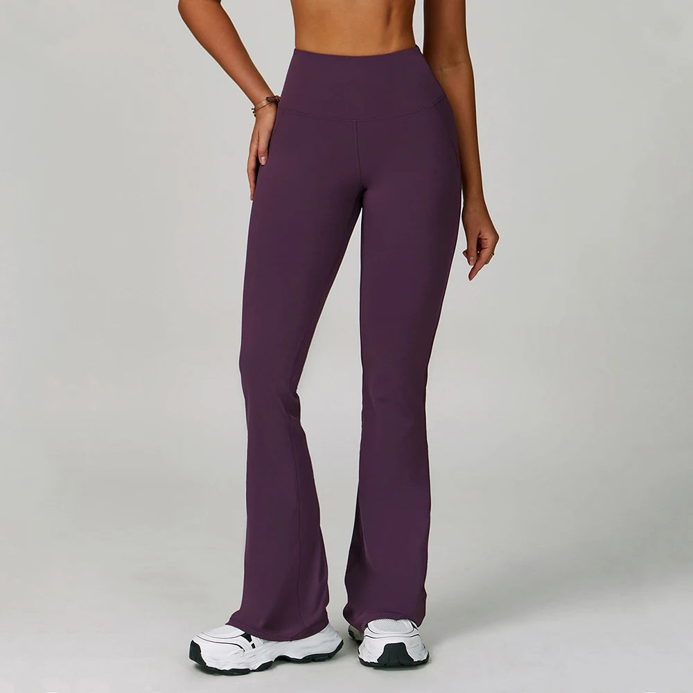 Performance High Waist Contoured Leggings With Wide Leg