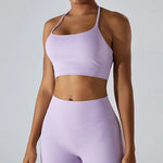 Load image into Gallery viewer, Cross Back Strappy Seamless Bralette Soft Nylon Spandex
