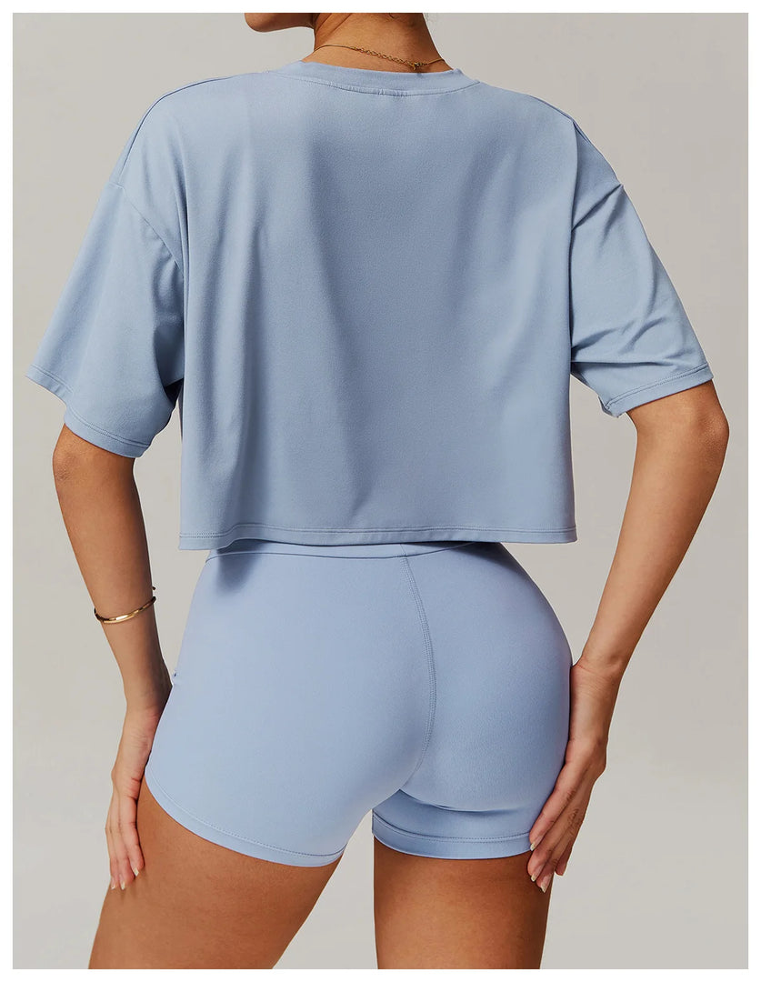 Moisture Wicking Luxe Contour Yoga Top Short Sleeve