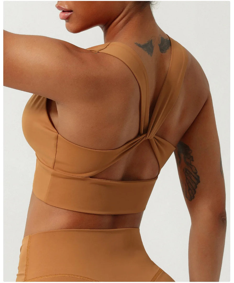 Breathable Cross Strap Contour Padded Luxurious Bra