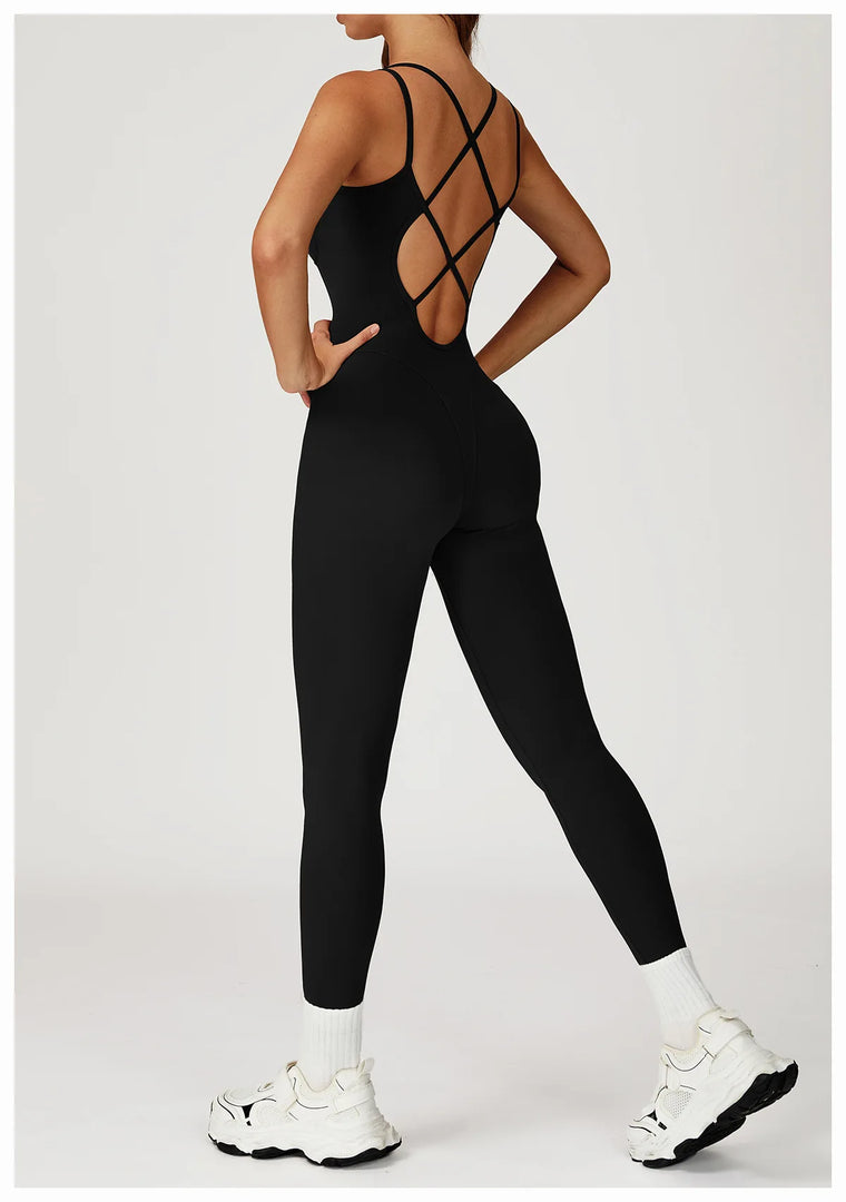 Elevated Contour Performance Breathable Jumpsuit Nylon Knit
