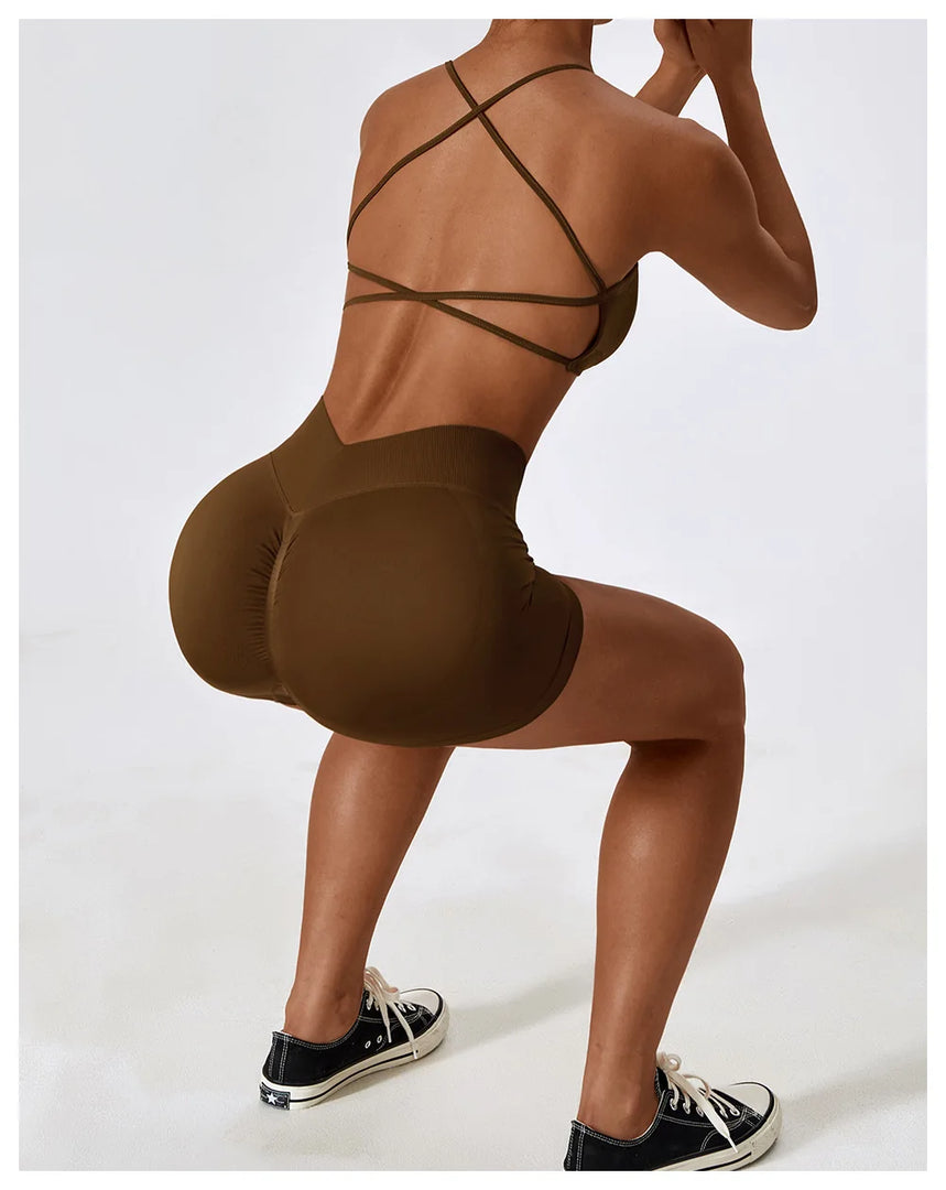 Elevated Contour Seamless Premium Yoga Shorts Nylon