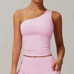 Load image into Gallery viewer, Single Shoulder Sport Bra Sculpt Contour Breathable
