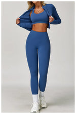 Load image into Gallery viewer, Three Piece Breathable Yoga Tracksuit Pro For Performance
