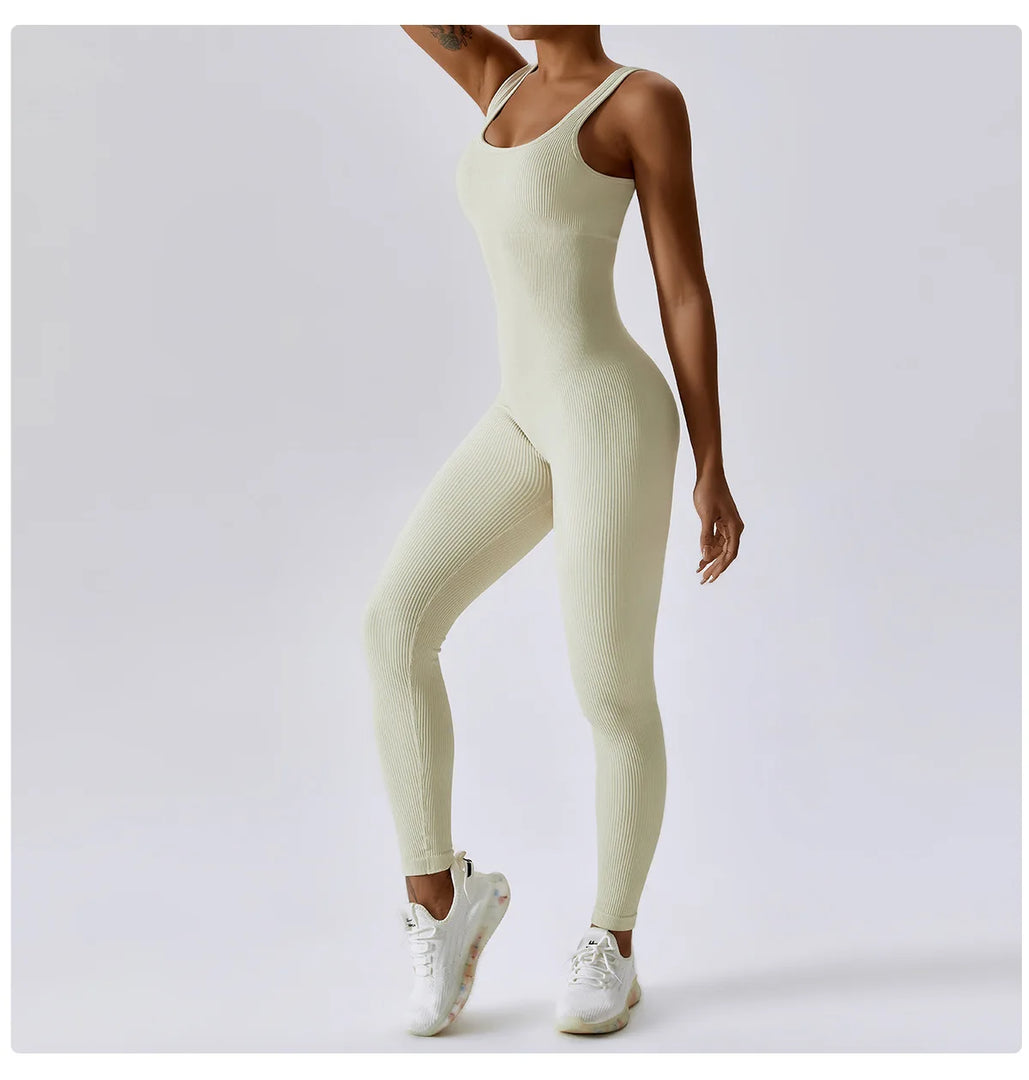 Spring Seamless Contour Yoga Body Suit Set Performance