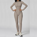 Load image into Gallery viewer, Seamless Zippered Yoga Jumpsuit With High Elasticity
