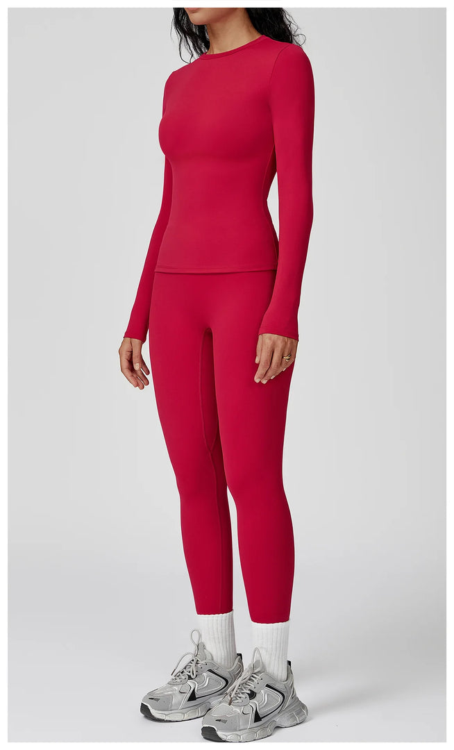 Luxurious Contour 2 Piece Yoga Athleisure Set Nylon