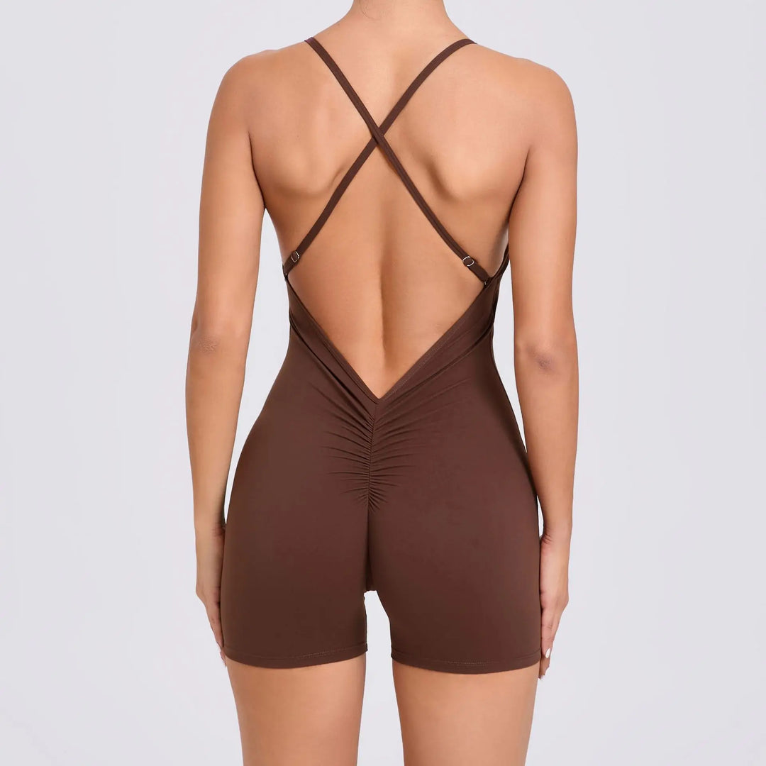 Seamless Backless Studio Lux Jumpsuit Set All Season Comfort