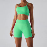 Load image into Gallery viewer, Seamless Contour 2 Piece Sculpted Yoga Wear Breathable
