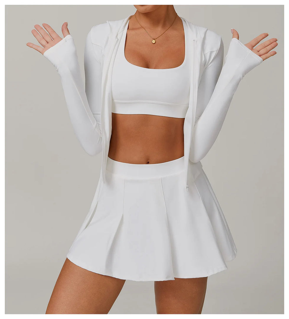 Zip Front Yoga Jacket Breathable High Stretch Nylon