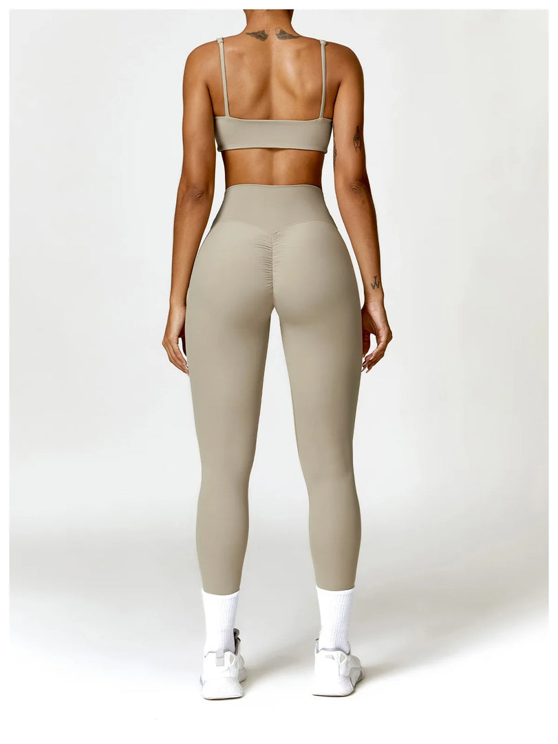 Contoured Padded Sling Seamless Sports Bra Quick Dry