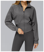Load image into Gallery viewer, Wind Proof Zip Front Standing Collar Sweat Shirt Regular Fit

