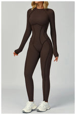 Load image into Gallery viewer, Seamless Contour Yoga Tracksuit Set Performance Wear
