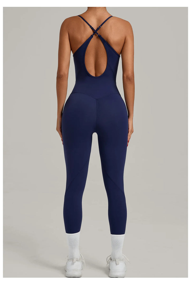 Breathable Contour One-Piece Yoga Jumpsuit Quick-Dry