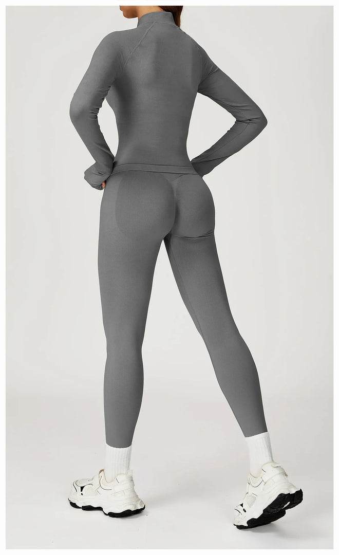 Seamless Contour Two Piece Yoga Set for Performance
