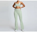 Load image into Gallery viewer, Seamless High Waist Contoured Flare Leggings For Training
