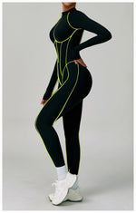 Load image into Gallery viewer, Premium Contour Seamless Breathable Jumpsuit With Front Zip
