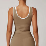 Load image into Gallery viewer, Seamless Contour Backless Sport Bra Top Nylon Spandex
