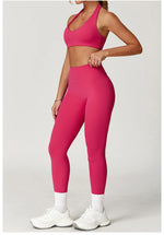 Load image into Gallery viewer, Contour Seamless Yoga Bra Hanging Neck Nylon Spandex
