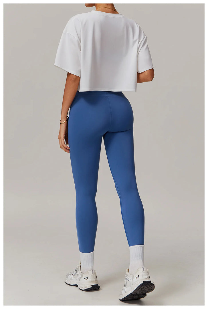 Moisture Wicking Luxe Contour Yoga Top Short Sleeve