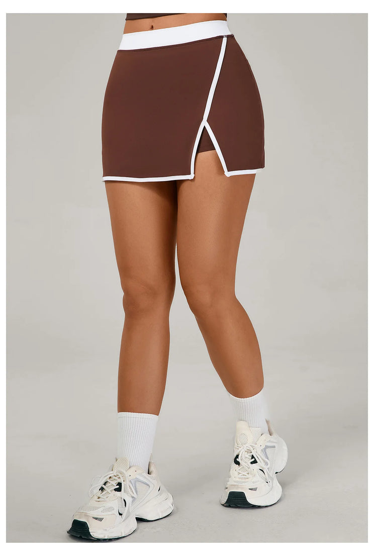 Patchwork Yoga Skirt Anti Glare Running Performance