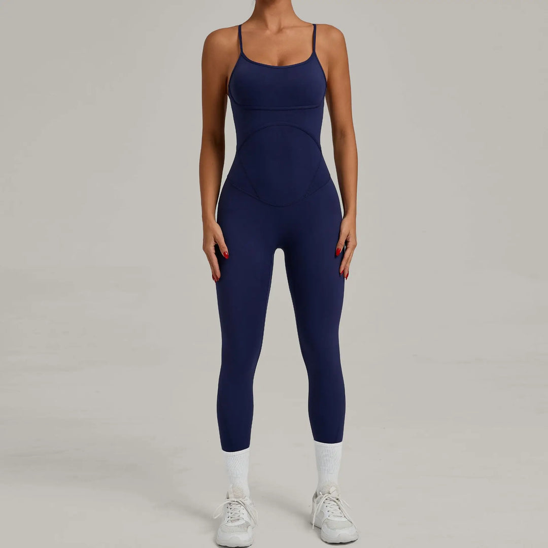 Breathable Contour One-Piece Yoga Jumpsuit Quick-Dry