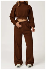 Load image into Gallery viewer, Luxurious 2 Piece Hooded Sweat Shirt Set Winter Wear Cotton
